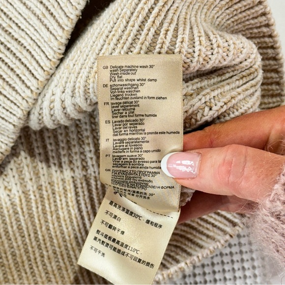 Scotch & Soda cardigan ribbed knit button front XS beige - Picture 5 of 11